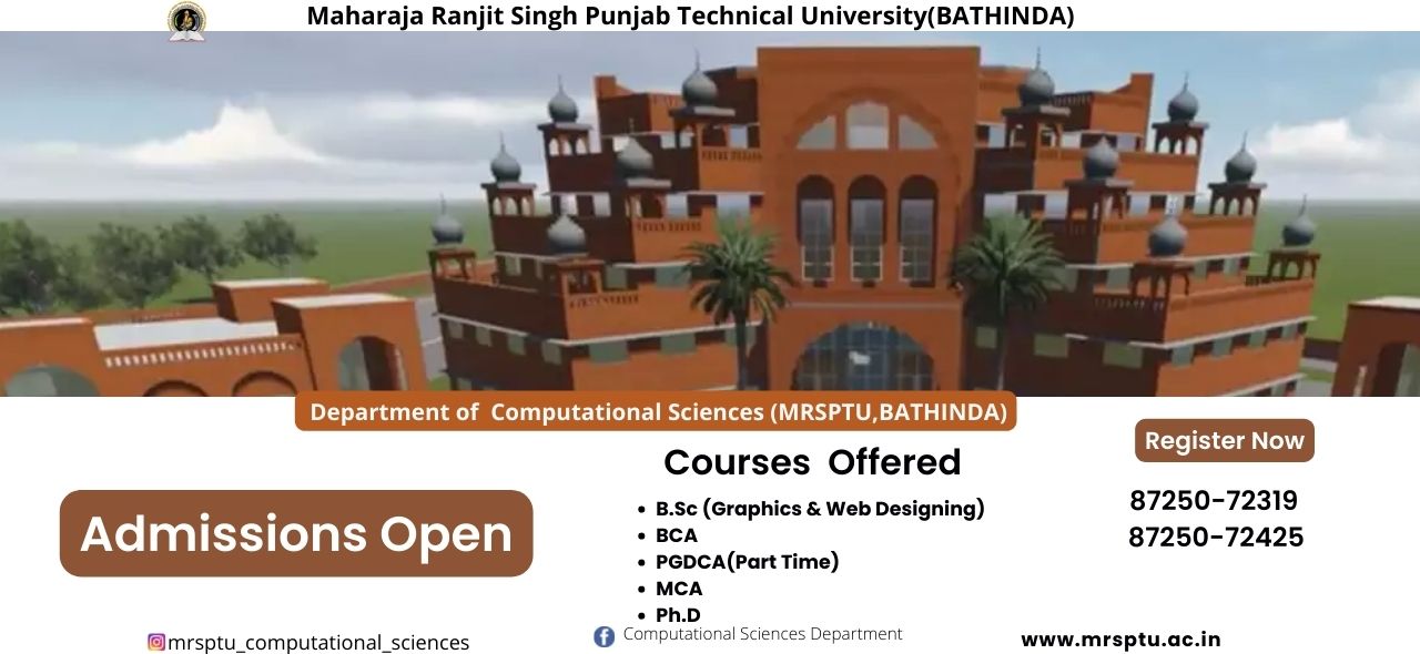 Courses offered by Computational Sciences Department 2