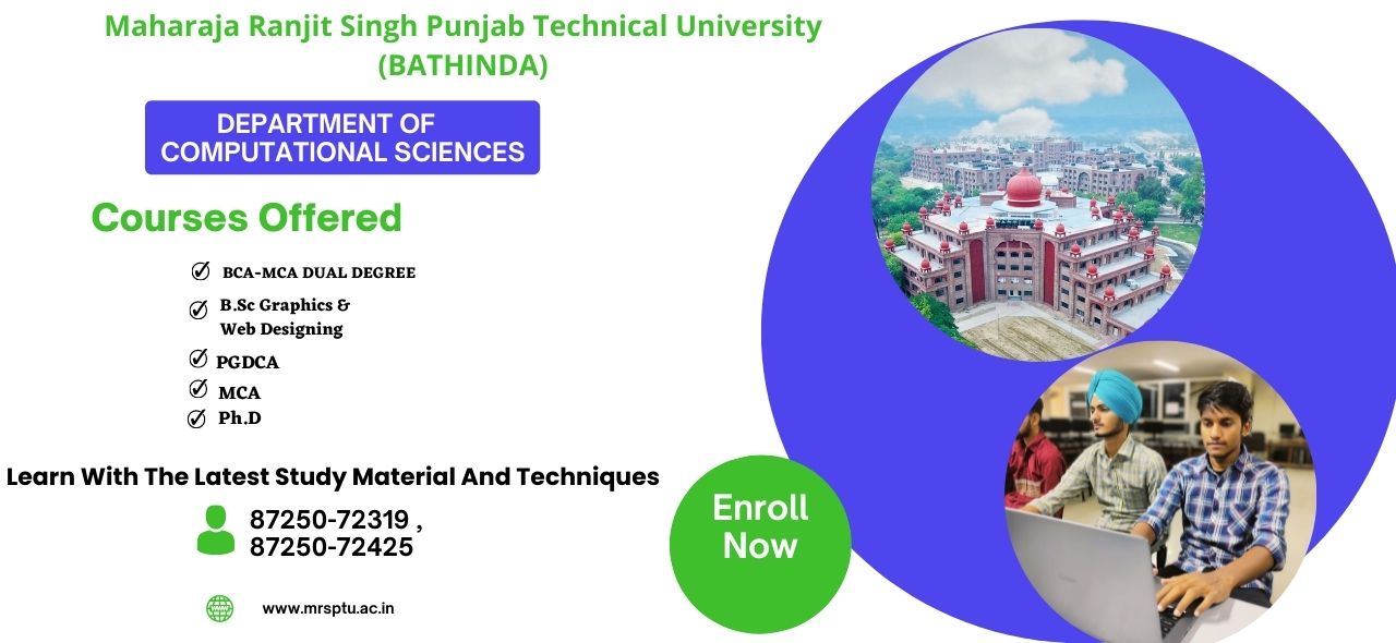 Courses offered by Computational Sciences Department
